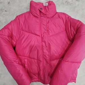 Wild Fable Bright Pink Puffer Jacket